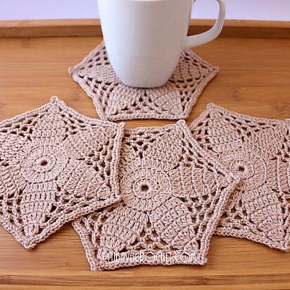 Crochet Coasters "Mosaic Flower"