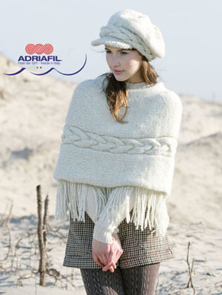 Carmen Hat and Poncho in Adriafil Ninnao