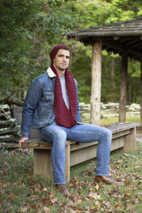 Men's Compass Hat and Cowl in Universal Yarn Deluxe Worsted - Downloadable PDF