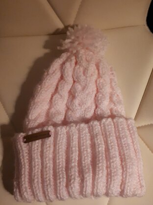 Rose Chunky Cable Hat