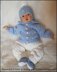 Cabled Pram Suit 16-22” doll/newborn/0-3m baby