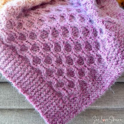 Easy Honeycomb Chunky Baby Blanket