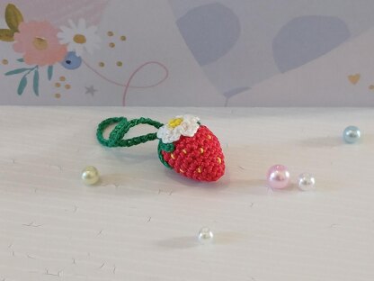Blooming Strawberry Keychain