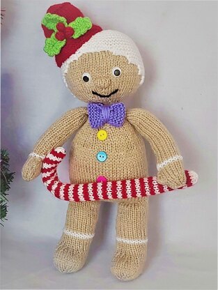 Gingerbread Man & Candy Cane oy or Christmas Decoration 37cm LH026