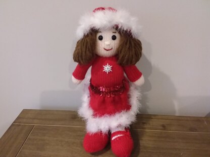Wee sparkly Christmas doll