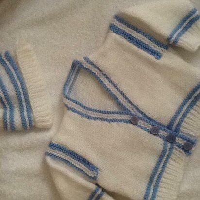 Blue trimed Little cardigan