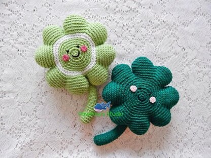 Amigurumi Four Leaf Clover Pattern No.63