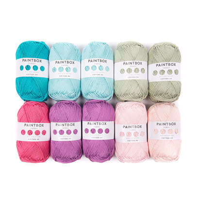 Posy + Petal by Sue Rawlinson - Paintbox Yarns Cotton DK 6 Ball Color Pack