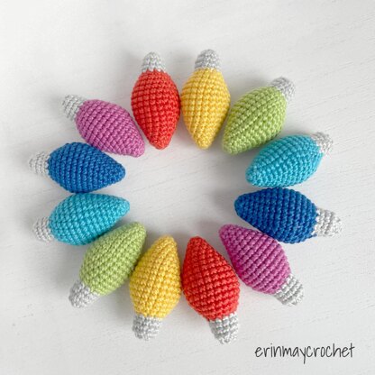 Twinkle Lights Garland Amigurumi Crochet Pattern by erinmaycrochet