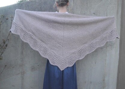 Shawl with Lace Edge