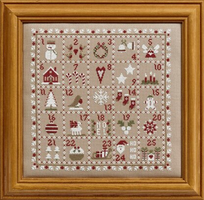 Historical Sampler Company Advent Calendar Cross Stitch Kit - 27cm x ...