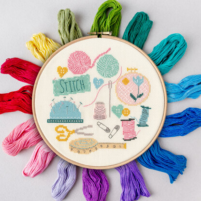 Bothy Threads Stitch Cross Stitch Kit - 17.5cm circle | LoveCrafts