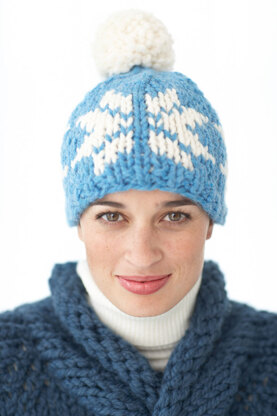 Snow Day Cap in Lion Brand Wool-Ease Thick & Quick - 80102AD