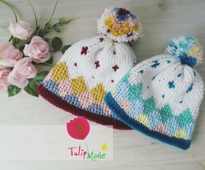 Crochet MOSAIC BEANIE (Hat)