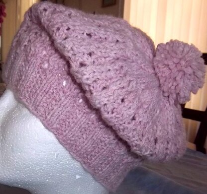 Ribby Lacy Slouchy Hat