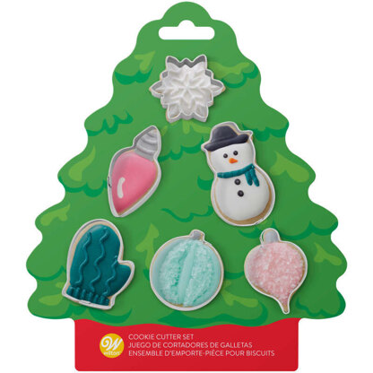 Wilton Mini Christmas Cookie Cutter Set, 6-Piece