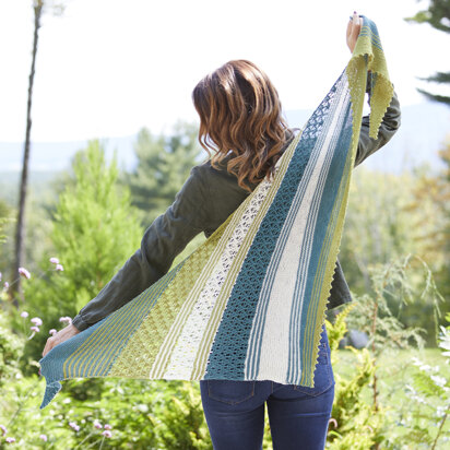 Valley Yarns 828 Lace Colorwork Shawl