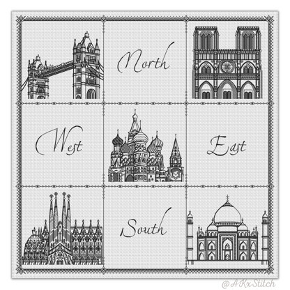 Around the World Full Set Cross Stitch PDF Pattern