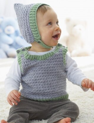 Elfin Hat and Vest in Patons Beehive Baby Sport - Downloadable PDF