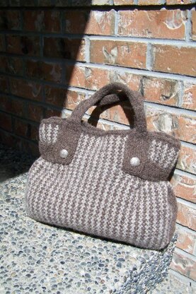 Felt Like Tweed Bag with bonus Cellphone Mini-Purse