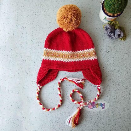 Vibrant Path earflap hat