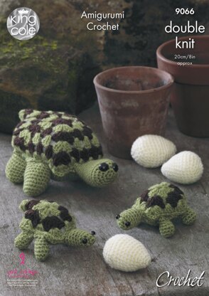 Tortoise Family in King Cole Pricewise DK - 9066 - Downloadable PDF