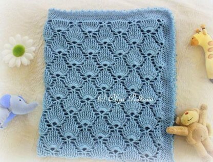 Blue Lace Baby Blanket