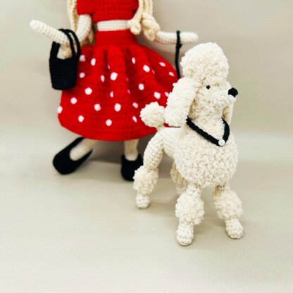 Crochet poodle pattern, amigurumi poodle, crochet dog