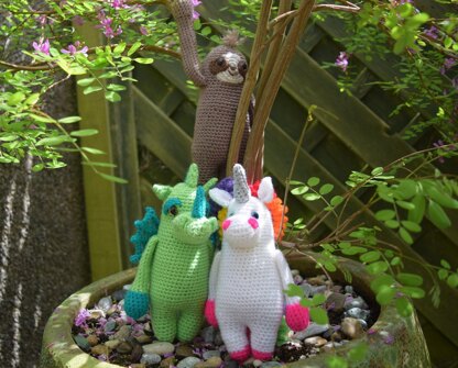 Sloth, Unicorn and Dragon Friends