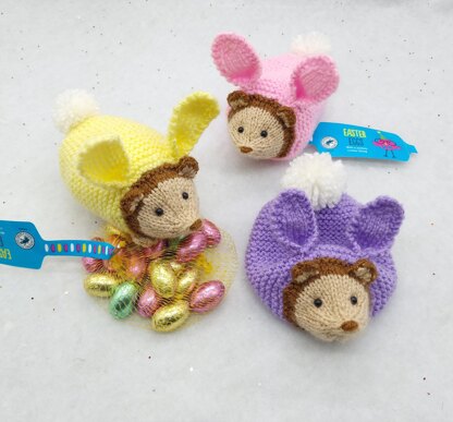 Hedgehog in Bunny Suit Gift Bag/Toy