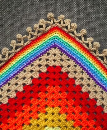 Over The Rainbow Granny Square Blanket