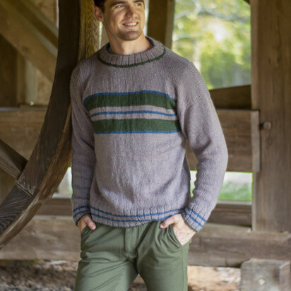 Men's Jumper Tread in Universal Yarn Deluxe Worsted -  Downloadable PDF