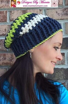 Bobbles Slouchy Beanie Crochet Hat Pattern