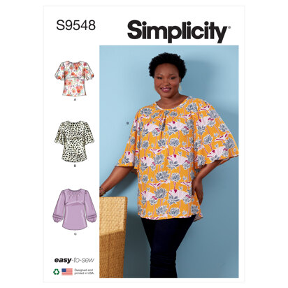 Simplicity Women's Top and Tunic S9548 - Sewing Pattern