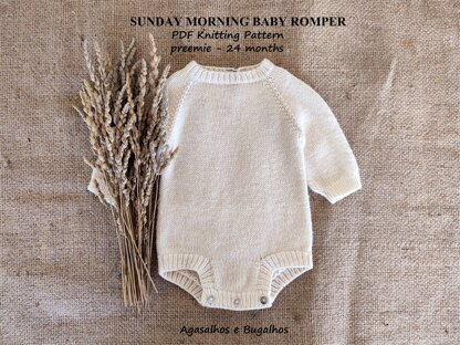 Sunday Morning Baby Romper Knitting Pattern | preemie - 24 months