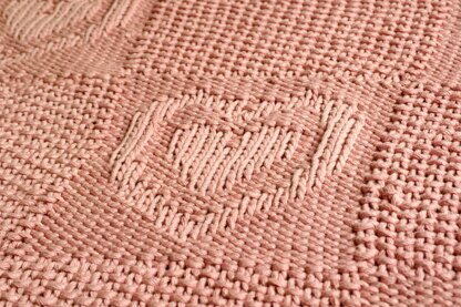 Easy knit heart discount baby blanket pattern