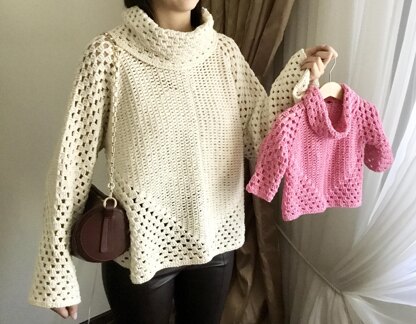 Arya Granny Hexa Turtleneck Sweater N 669