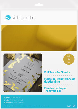 Silhouette America Silhouette 8.5"X11" Foil Transfer Sheets 6/Pkg - Gold