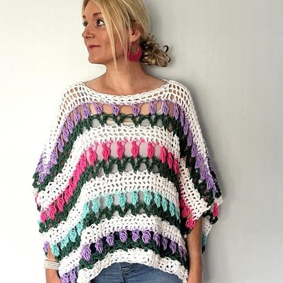 Oversized Tulip Flower Poncho