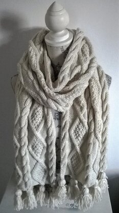 Aran Cable Scarf and Throw
