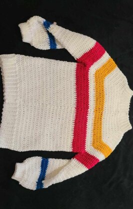 Princess Bubblegum White Striped Sweater inspired Sweater Pattern