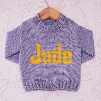 Intarsia - Jude Moniker Chart - Childrens Sweater