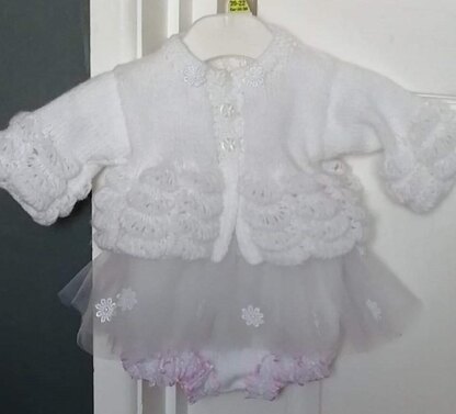 Baby Knitting Pattern 'Orla' Ballet Dress, Cardi and Shoes
