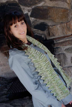 Espalier Scarf in Knit One Crochet Too Crock-O-Dye - 2066 - Downloadable PDF