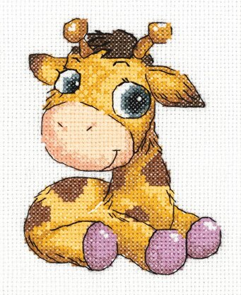Klart Baby Giraffe Cross Stitch Kit - 11.5cm x 14.5cm