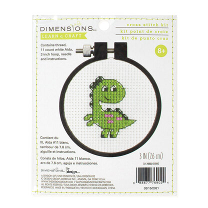 Dimensions Learn-A-Craft Dino Cross Stitch Kit
