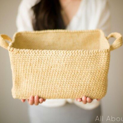 Rustic Tweed Basket