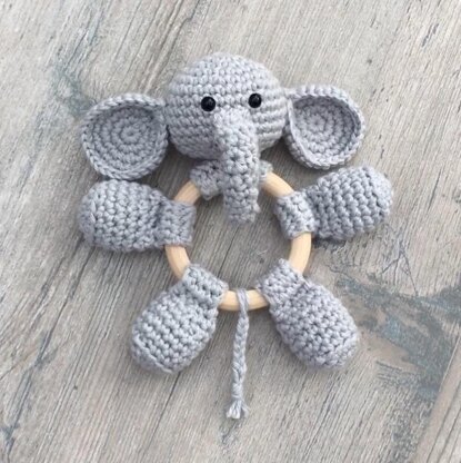 Elephant Rattle Teether