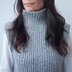 Knit look ribbed vest sweater