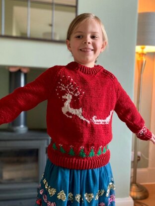 Vintage Christmas Jumper Knitting pattern by Jane Reay LoveCrafts